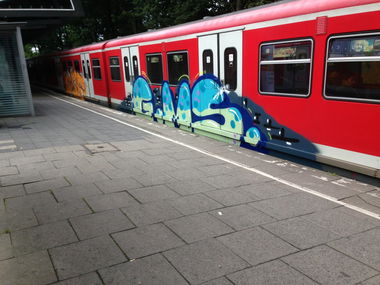 Graffiti Train - Photo by SuppenSoldat - Gms, Dsf, Hamburg (2013)