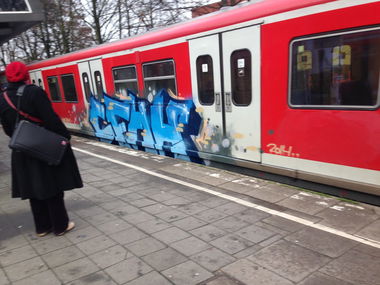 Graffiti Train - Photo by SuppenSoldat - Cfhh, Hsv, Hamburg (2014)