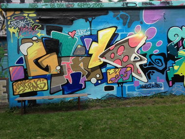 Graffiti Wall - Photo by SuppenSoldat - Gfunk, Code, Teck (2013)