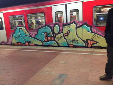 Graffiti Train - Photo by SuppenSoldat - Reik, Qms, Qms (2013)