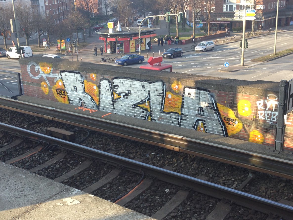 Graffiti Wall in Hamburg - Photo by SuppenSoldat - Rizla, Hamburg, Rebel (2014)