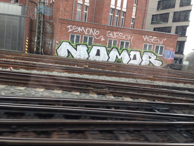 Graffiti Bombing in Hamburg - Photo by SuppenSoldat - Nomor, 180, Ismone (2014)