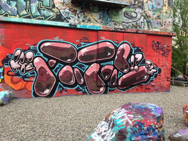 Graffiti Wall in Hamburg - Photo by SuppenSoldat - Fatal, Kte, 110% (2014)