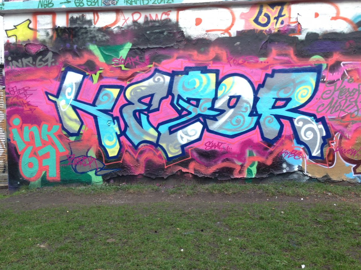 Graffiti Wall in Hamburg - Photo by SuppenSoldat - Kezor, Ink, 57 (2014)