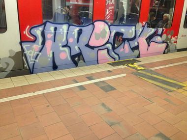 Graffiti Wall in Hamburg - Photo by SuppenSoldat - Brick, Fog, Hamburg (2014)