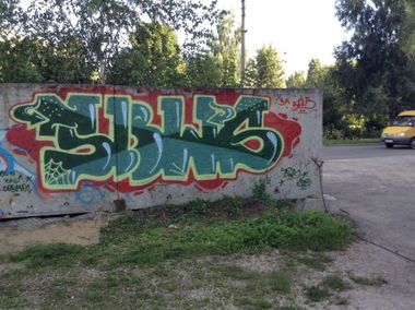 Graffiti Bombing in Novomoskovsk - Photo by TBWSLAEDO - TBWS (2013)