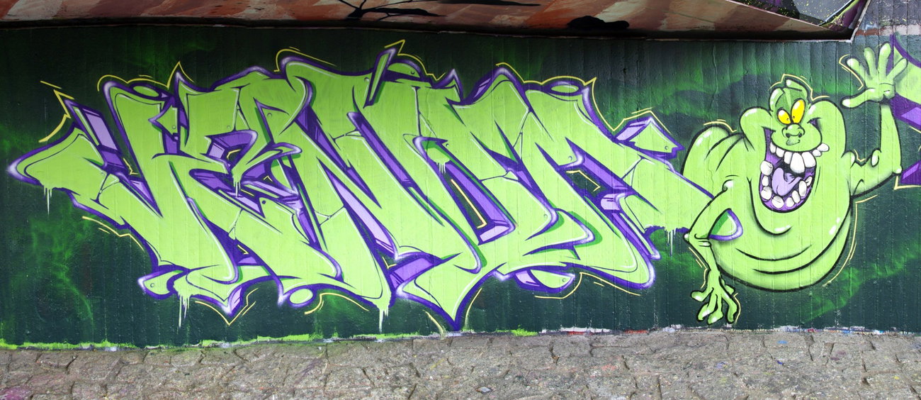 Graffiti Wall in Bamberg - Photo by TDN - Venom, Cane, Slimer (2016)