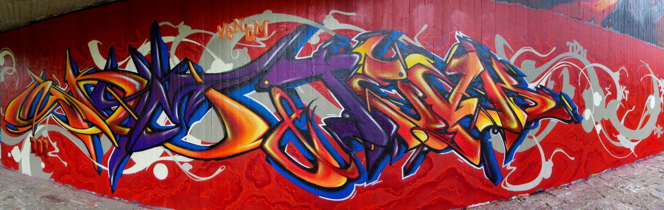 Graffiti Wall in Bamberg - Photo by TDN - Doe, Teak, DHC (2013)
