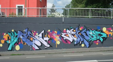 Graffiti Wall in Würzburg - Photo by TDN - Sen, Venom, DHC (2013)