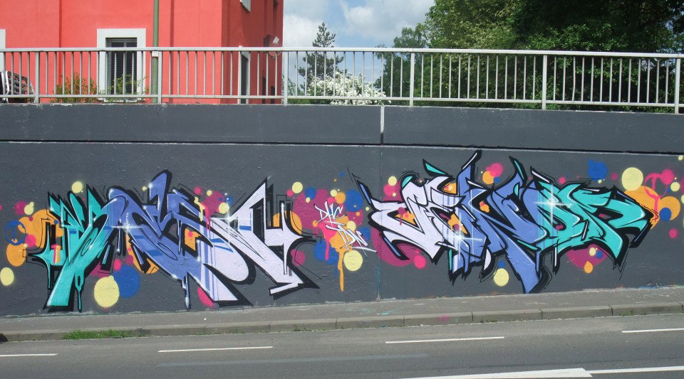 Graffiti Wall in Würzburg - Photo by TDN - Sen, Venom, DHC (2013)