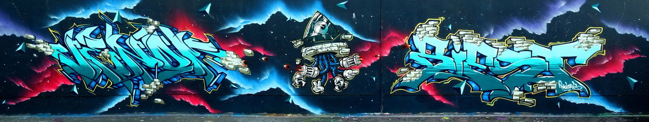 Graffiti Wall in Leipzig - Photo by TDN - Biest, Cane, Venom (2013)