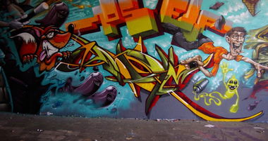 Graffiti Wall in Wiesbaden - Photo by TDN - Doe, TDN, DHC (2013)
