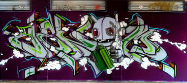 Graffiti Wall in Zeil - Photo by TDN - Cane, Venom, KT (2013)