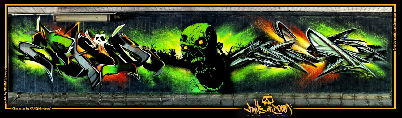 Graffiti Wall in Bamberg - Photo by TDN - Cane, Ephiq, Venom (2013)