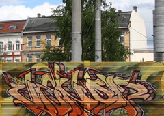 Graffiti Bombing in Leipzig - Photo by TDN - Venom, KT, TDN (2013)