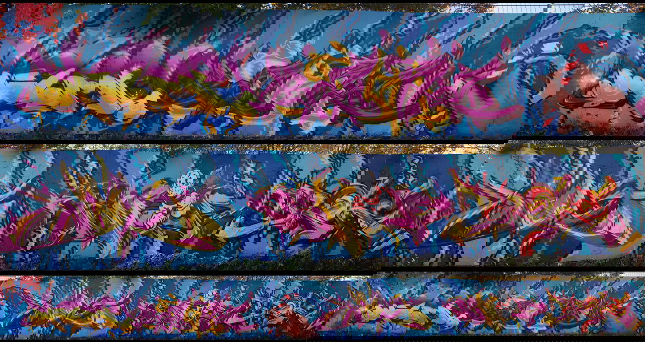 Graffiti Wall in Frankfurt - Photo by TDN - Wome, Bekae(Baker), Doe (2013)