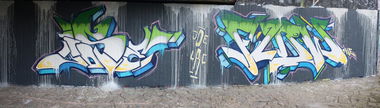 Graffiti Wall in Bamberg - Photo by TDN - Jose, Flow, Venom (2014)