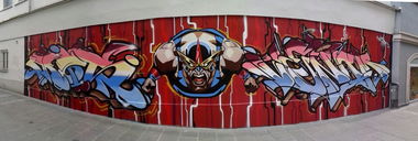 Graffiti Wall in Coburg - Photo by TDN - Som, Mos, Cane (2014)