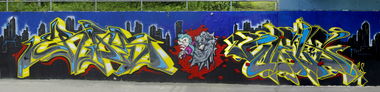 Graffiti Wall in Ingolstadt - Photo by TDN - Eras, Cane, Wels (2014)