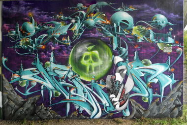 Graffiti Wall in Bamberg - Photo by TDN - sckre, Cane, Venom (2014)