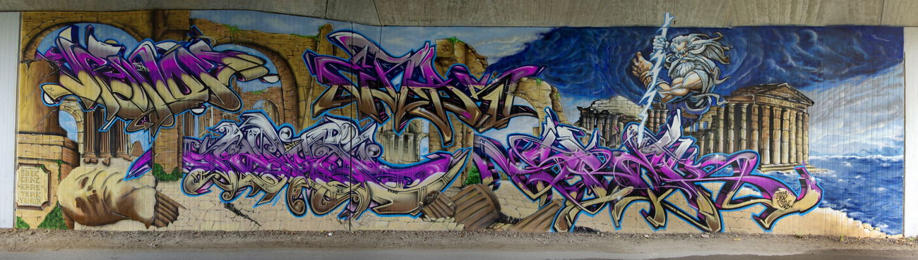 Graffiti Wall in Bamberg - Photo by TDN - Venom, Eras, Cane (2014)