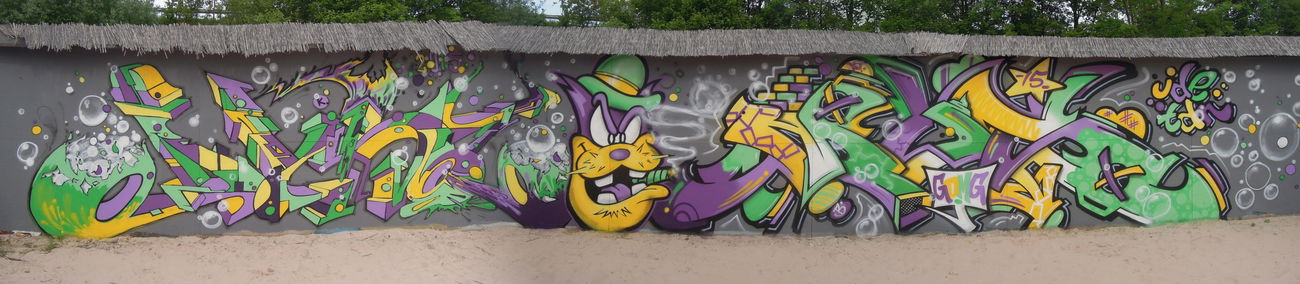 Graffiti Wall in Coburg - Photo by TDN - Dicht, Som, JDE (2015)