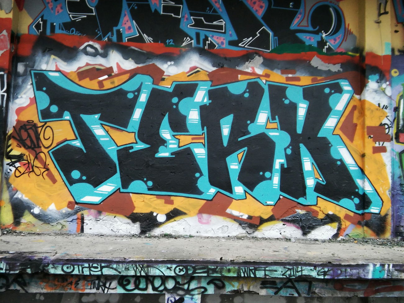 Graffiti Wall in Amsterdam - Photo by TERK - TERK, BHG, NHA (2017)