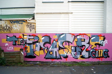 Graffiti Wall in Lambton - Photo by THE_PLEASURE_GANG - pleasuregang, SPUTTO, GEEK (2013)