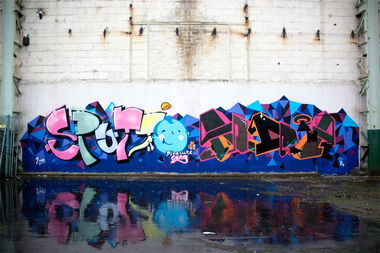 Graffiti Wall - Photo by THE_PLEASURE_GANG - SPUTTO, ALDI, pleasuregang (2010)