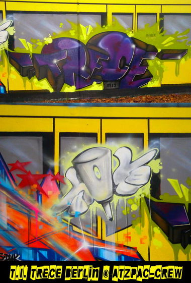 Graffiti Wall in Berlin - Photo by TI13BERLIN - ATZPACCREW, ATZPAC, JUKS (2017)