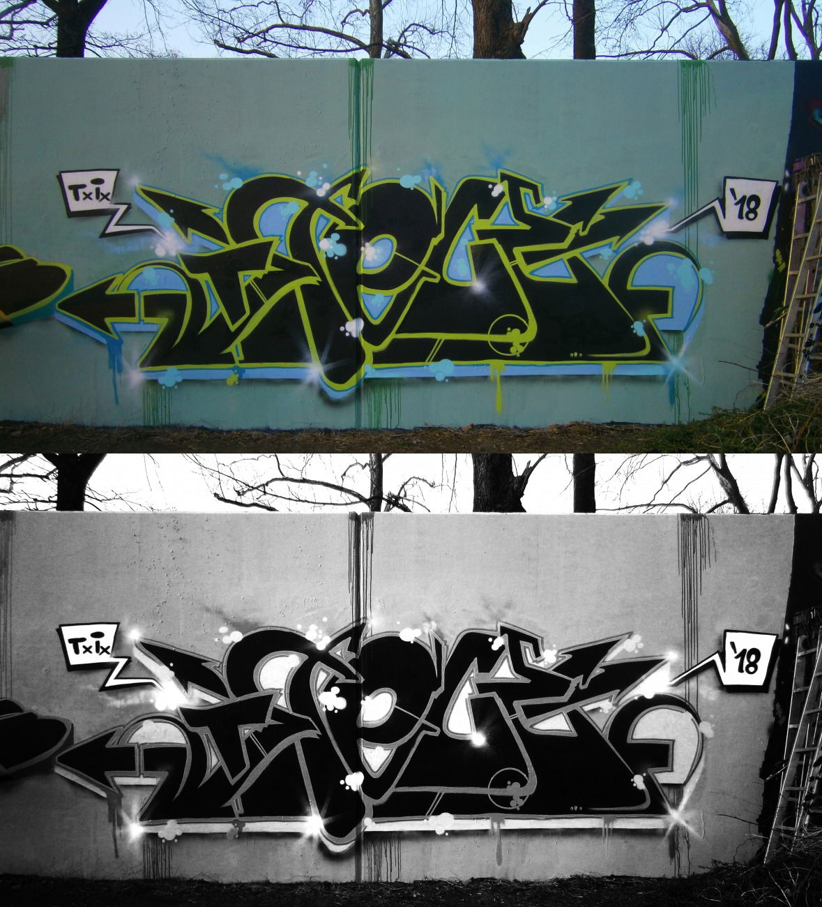 Graffiti Wall - Photo by TI13BERLIN - LARGE, TRECE, SNAP (2018)