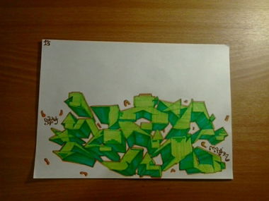 Graffiti Sketch in Bolgrad - Photo by TIROK (2013)