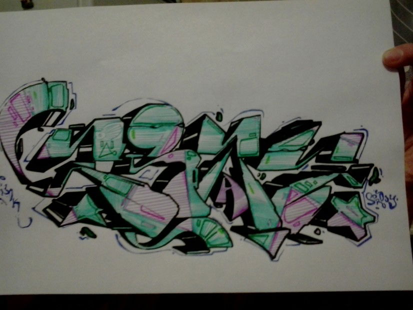 Graffiti Sketch in Ukraine - Photo by TIROK (2013)