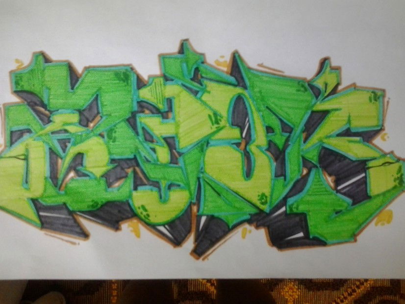 Graffiti Sketch in Ukraine - Photo by TIROK (2013)