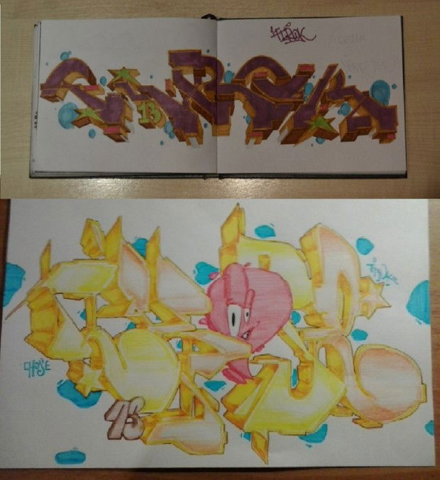 Graffiti Sketch in Ukraine - Photo by TIROK (2013)