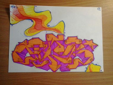 Graffiti Sketch in Ukraine - Photo by TIROK (2013)