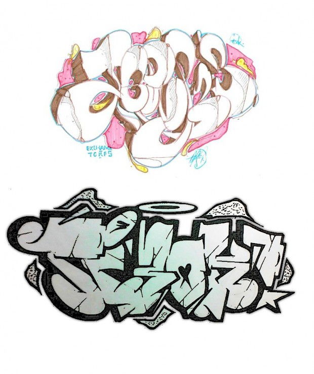 Graffiti Sketch in Ukraine - Photo by TIROK (2013)