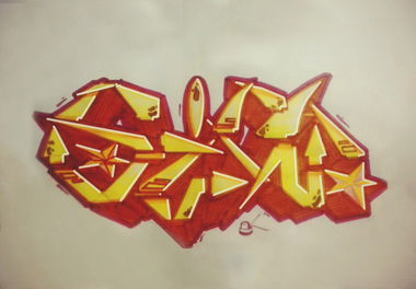 Graffiti Sketch in Ukraine - Photo by TIROK (2013)