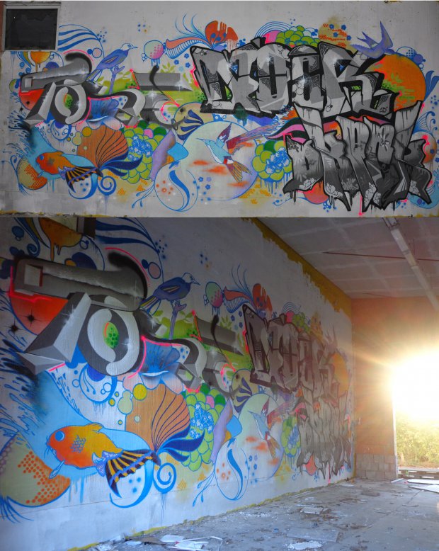 Graffiti Wall in Delitzsch - Photo by TOSE - Tose, Nook, Dreck (2013)