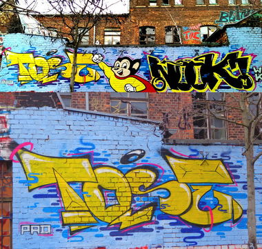 Graffiti Wall in Leipzig - Photo by TOSE - Tose, Nook, PAD (2014)