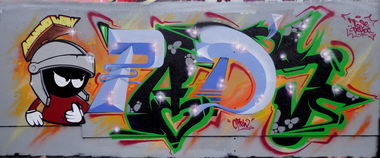 Graffiti Wall in Leipzig - Photo by TOSE - PAD, Crew, TOSE (2014)