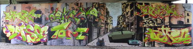 Graffiti Wall - Photo by TOSE - Dreck, Diso198, Desq (2014)
