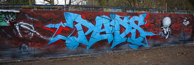 Graffiti Wall in Potsdam - Photo by TOSE - PAD, Nook, Tose (2017)