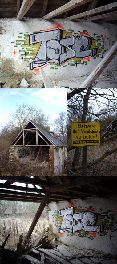 Graffiti Wall in Deutschland - Photo by TOSE - Tose, PAD, abandoned (2013)