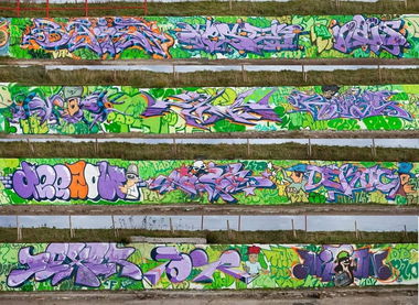 Graffiti Wall in Itzehoe - Photo by TOSE - Fat1, Jasen, Nais (2014)