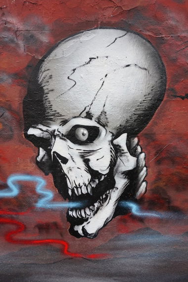 Graffiti Wall - Photo by TOSE - skull, Tose, PAD (2017)