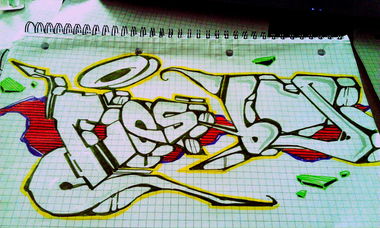 Graffiti Sketch - Photo by TOTAL86 - Cosby, Total, Poland (2014)