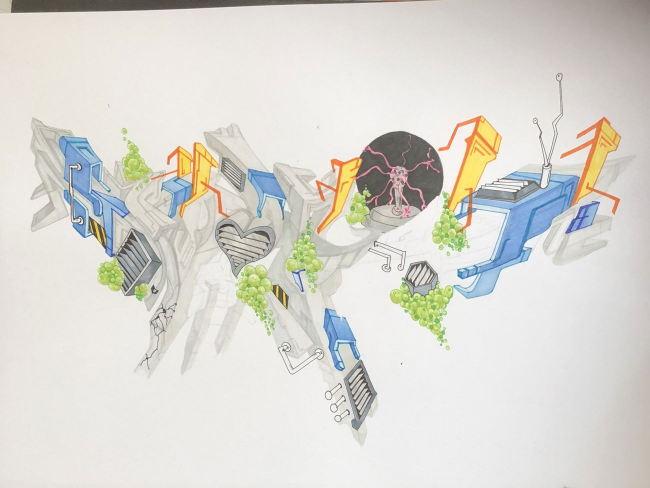 Graffiti Sketch - Photo by TOYDESTROYER1 - EYEGASM, TV, (YouTube)