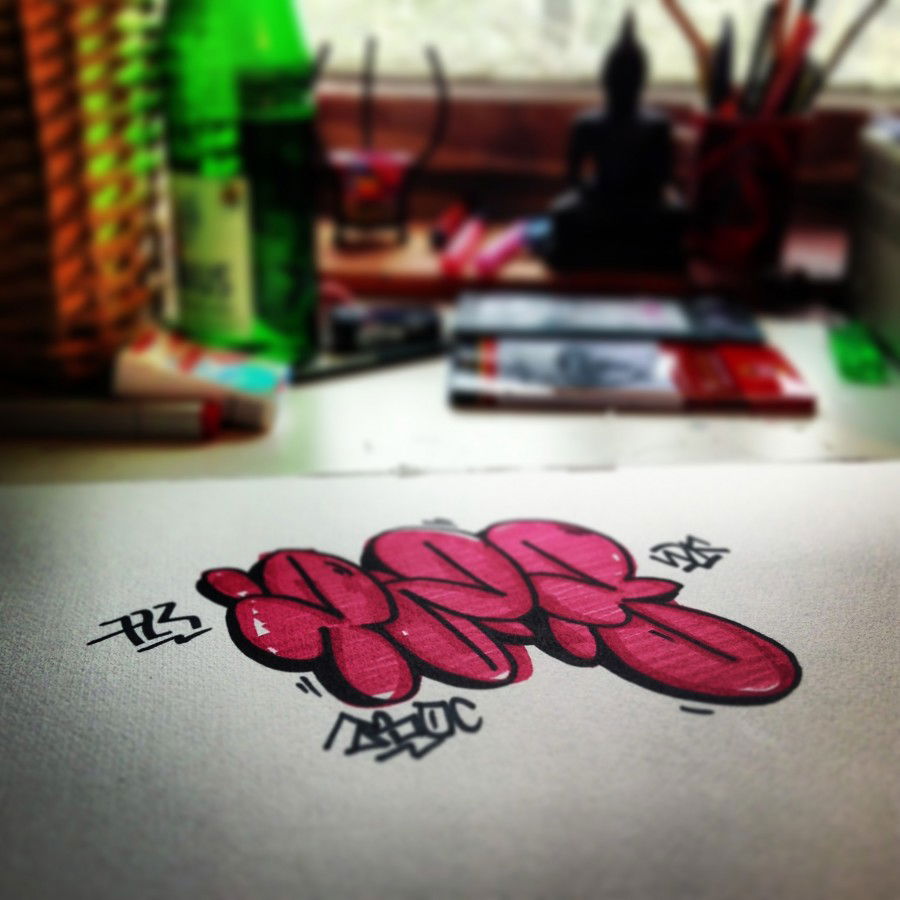 Graffiti Sketch in Köln - Photo by TSOC - throw., up, throwie