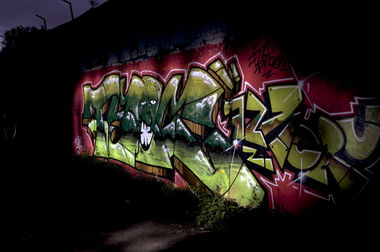 Graffiti Wall in Köln - Photo by TSOC - tsoc, nightshot, night